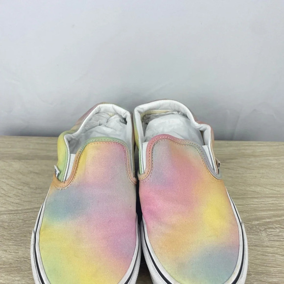 Vans Slip On Low Top Pastel Multicolor Skate Sneakers Women's 8 - Picture 3 of 7